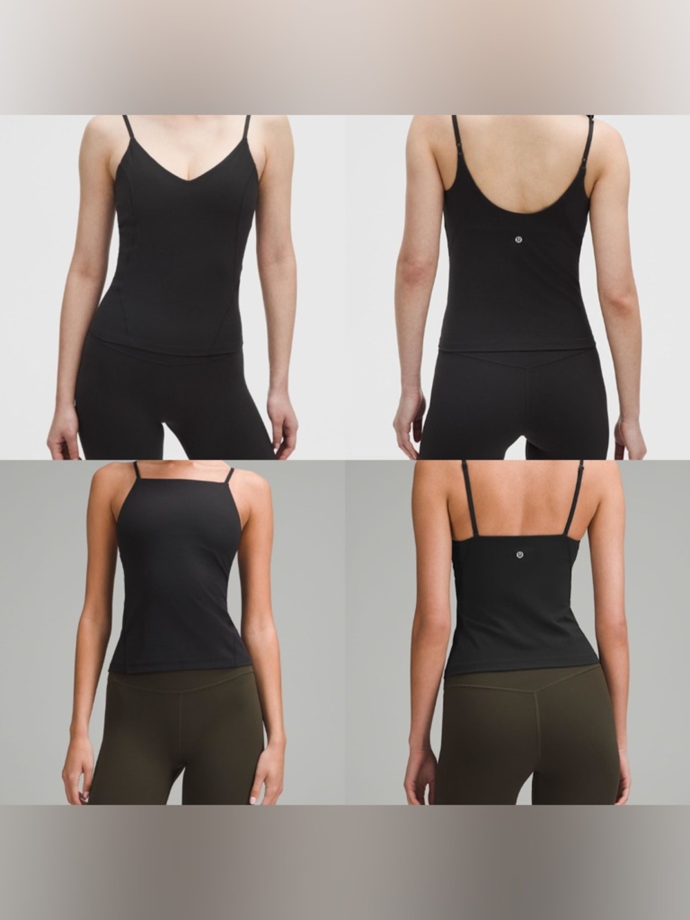 Lululemon Align Shelf Bra Camis Bundle of 2 Black – Like New Program – Size 10
